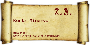 Kurtz Minerva névjegykártya